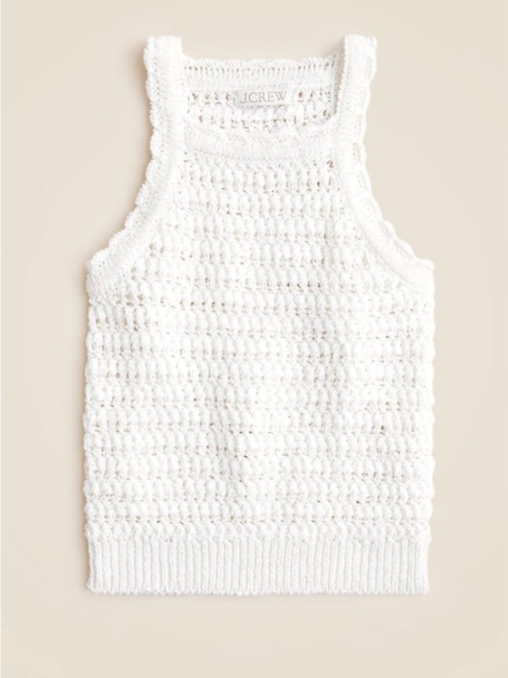 J Crew Montauk Crochet Tank Top XL